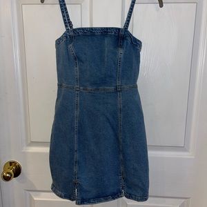 Blue jean fitted short dress